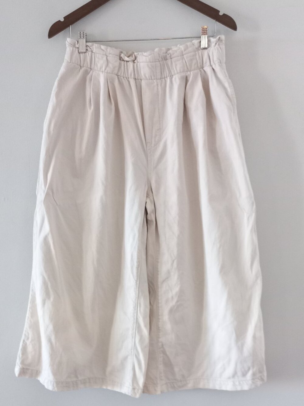 PILCRO Anthropologie brand off-white wide leg cotton blend pants